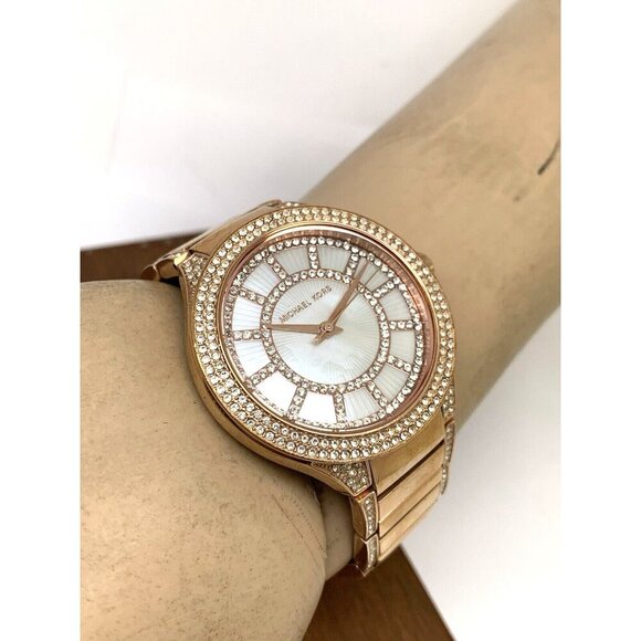 Michael Kors Women's Watch MK3313 Kerry Quartz Mother of Pearl Rose Gold Steel - Picture 5 of 13
